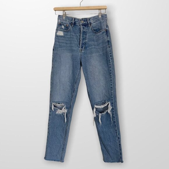 PacSun Denim - High-waisted Cropped PacSun Distressed 90's Mom Jeans Size 26